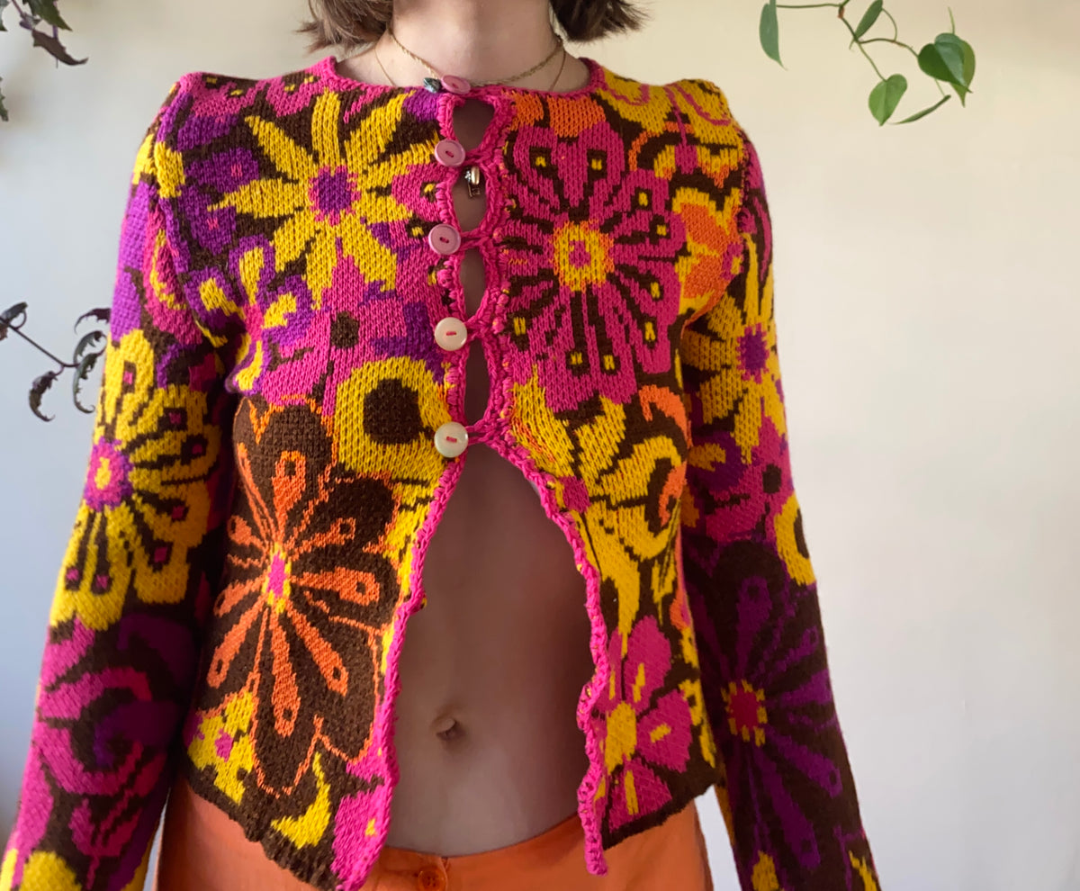 Flower power cardi