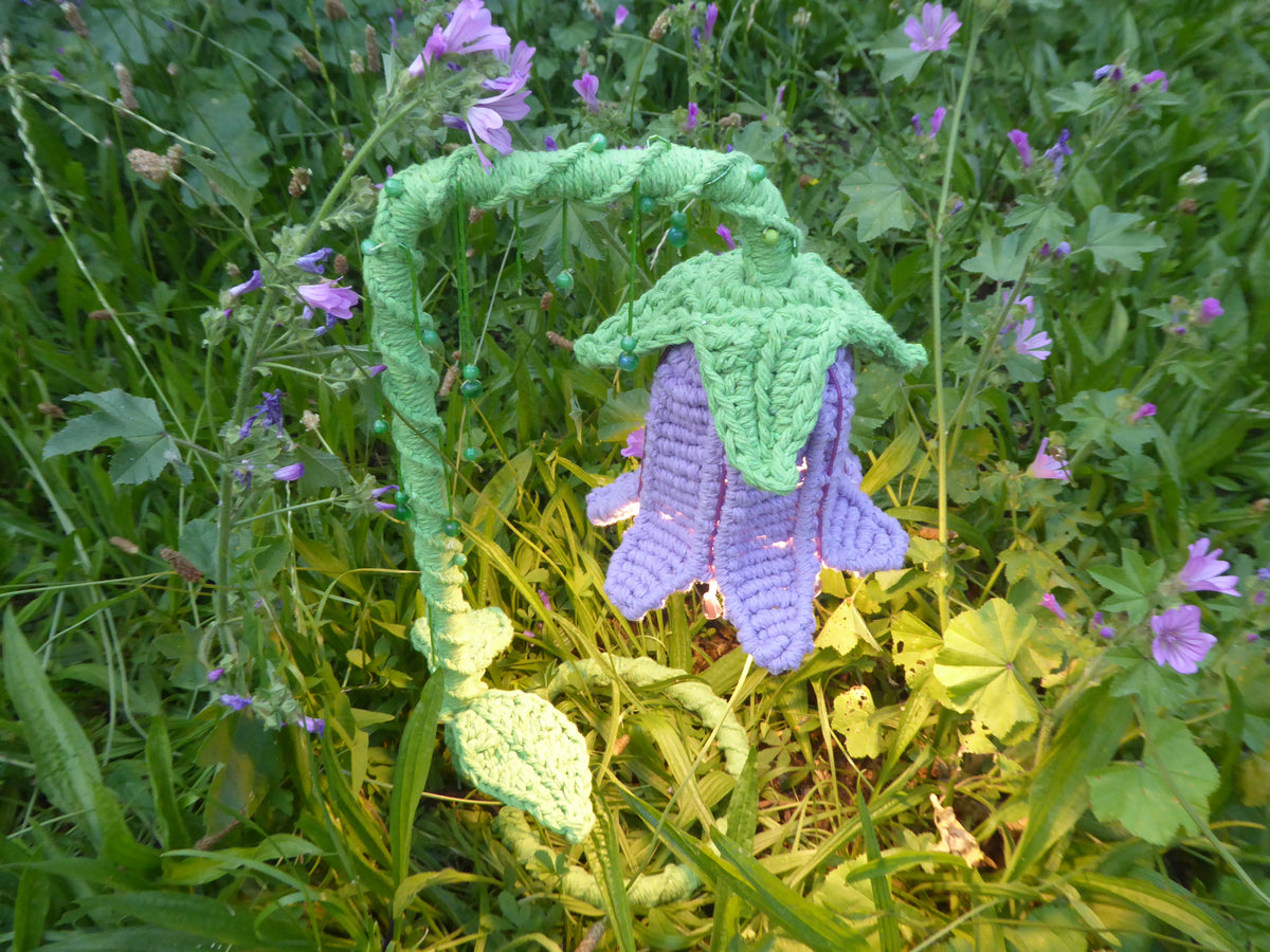 Canterbury bell flower fairy lamp