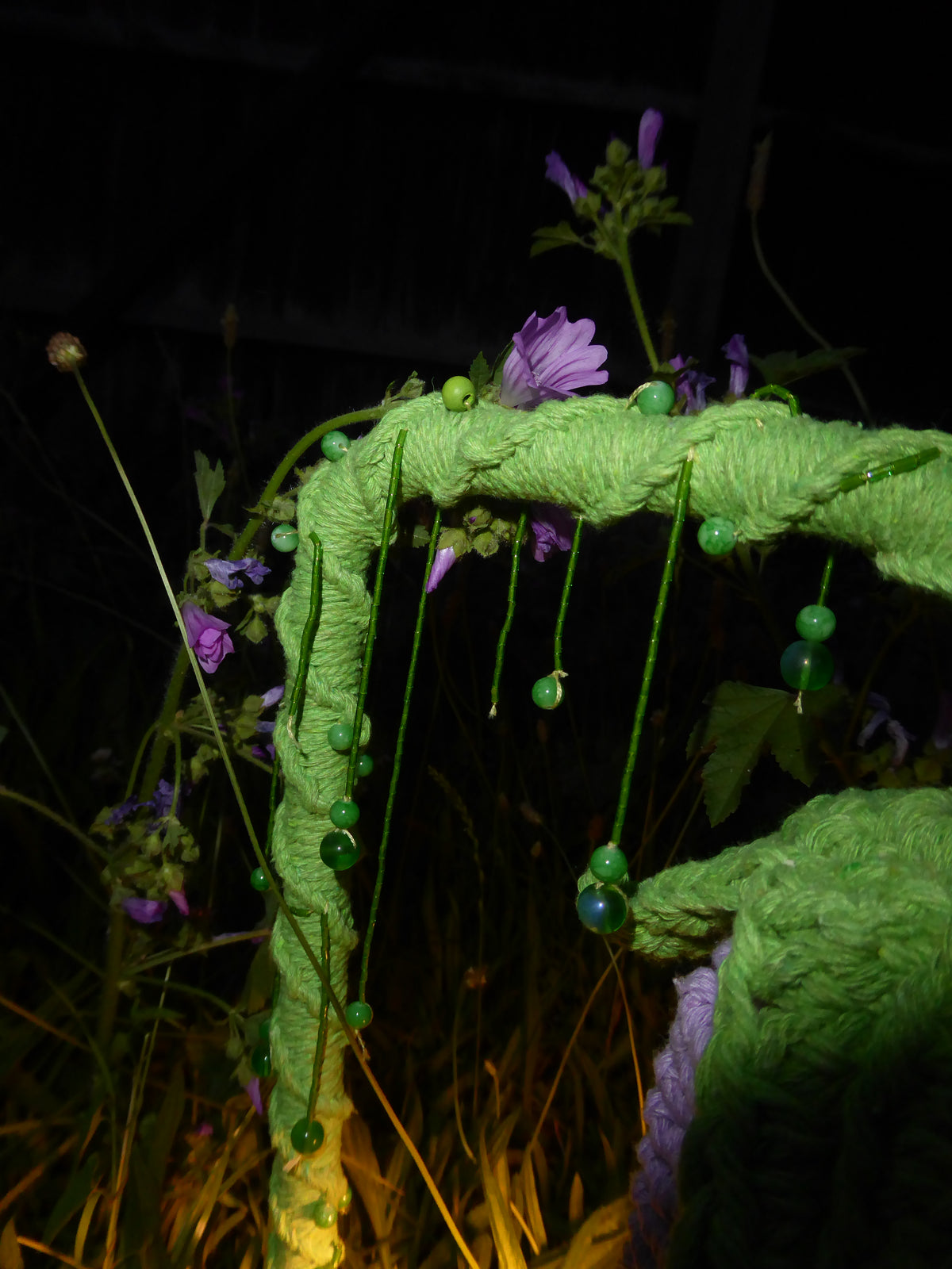 Canterbury bell flower fairy lamp