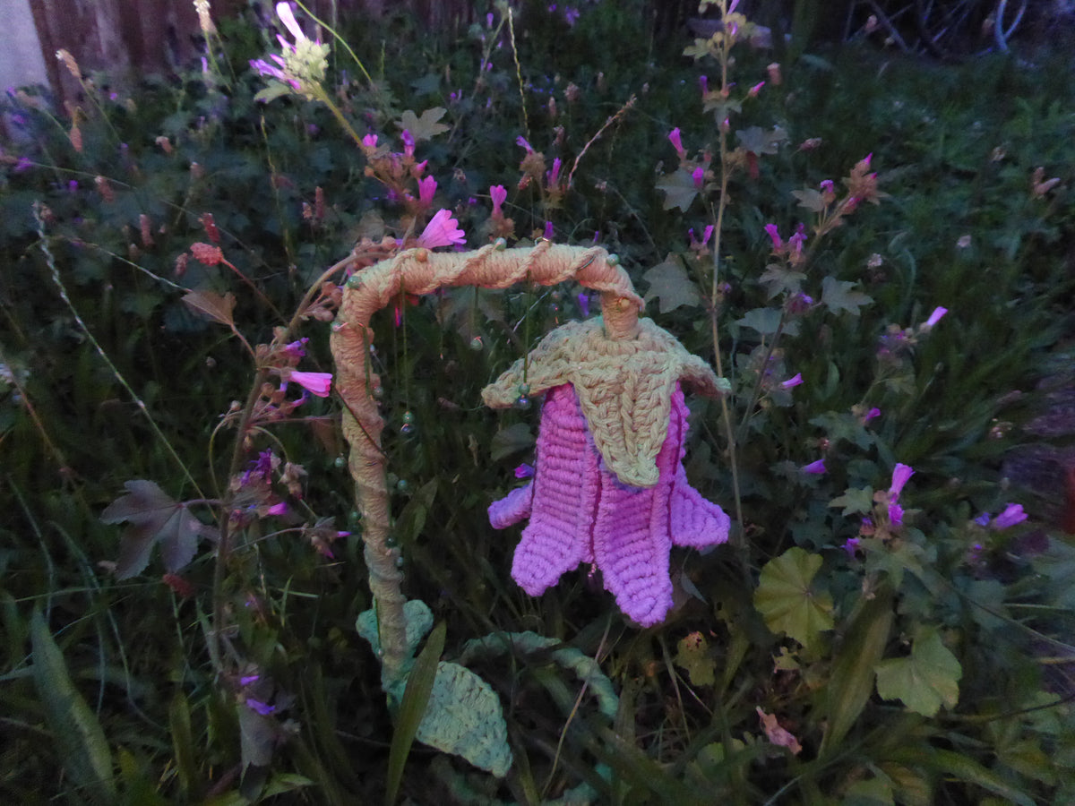 Canterbury bell flower fairy lamp