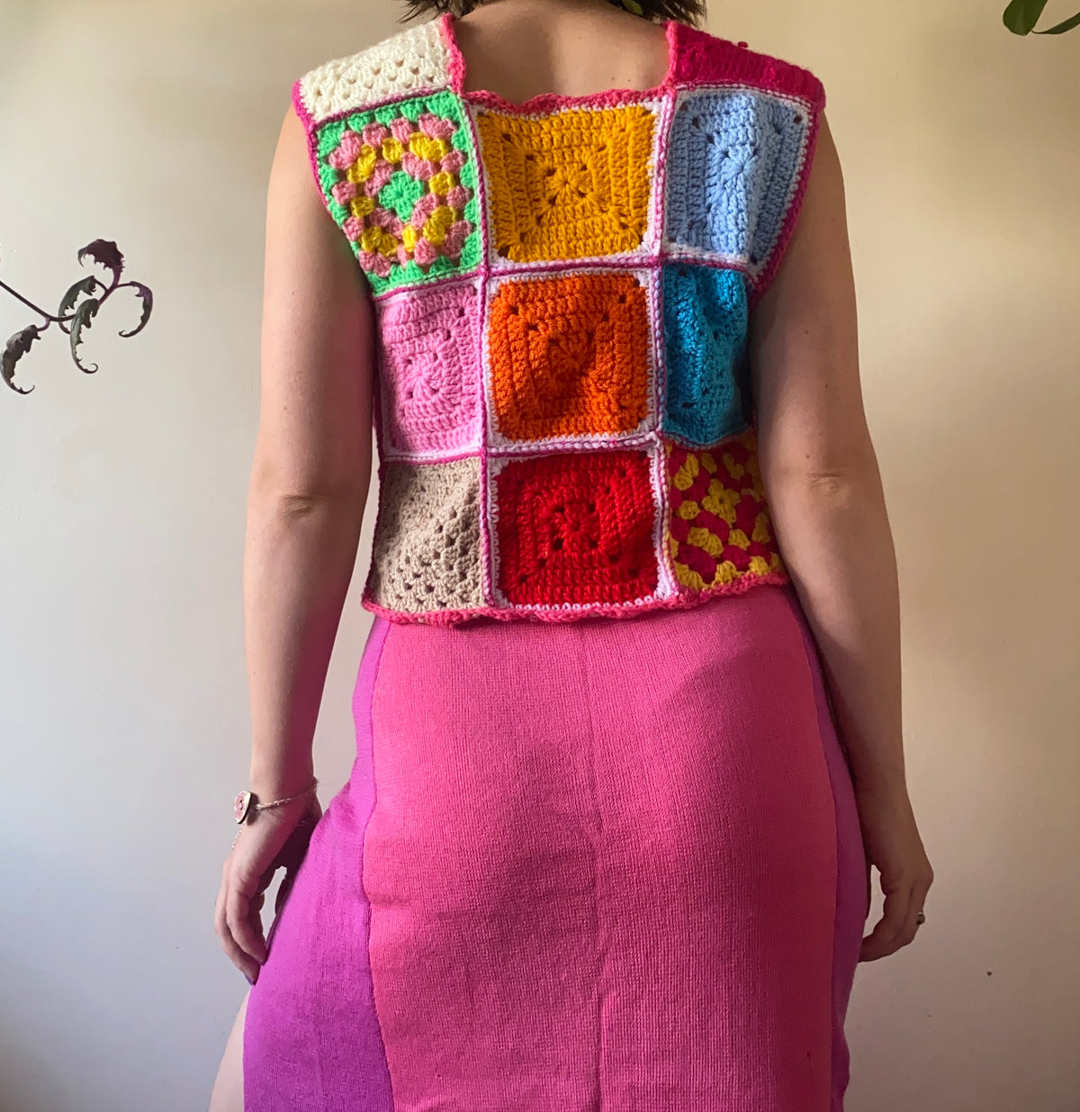Candyland crochet vest
