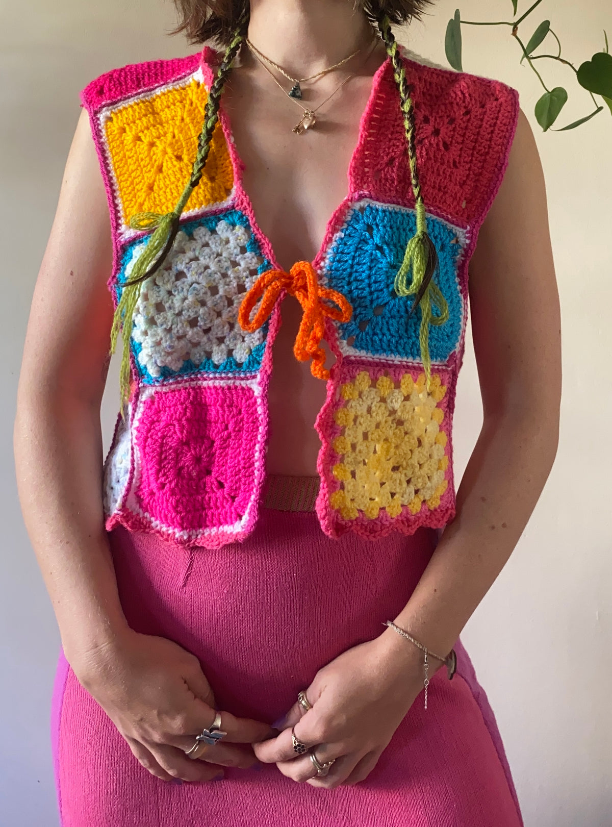 Candyland crochet vest