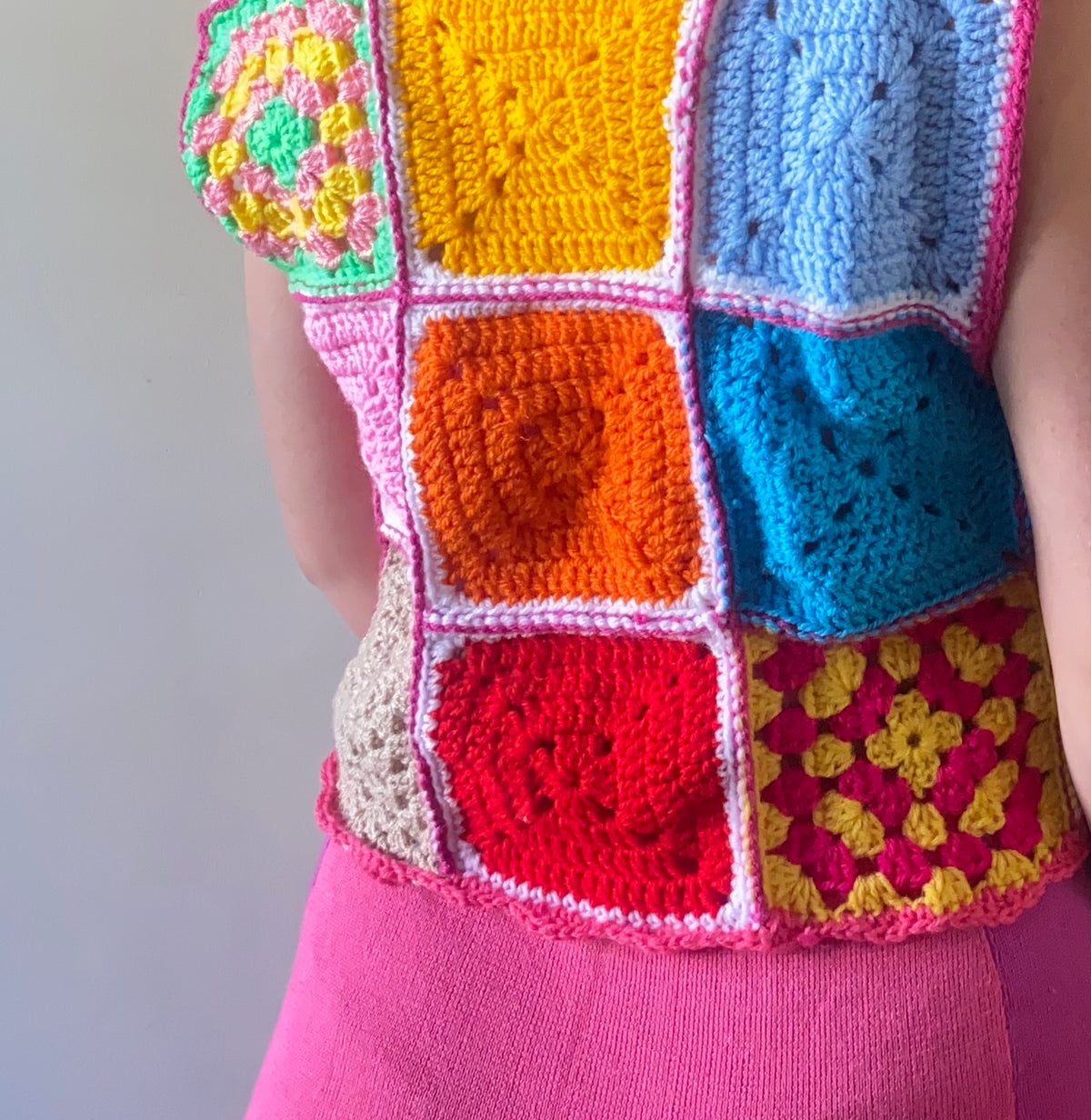 Candyland crochet vest