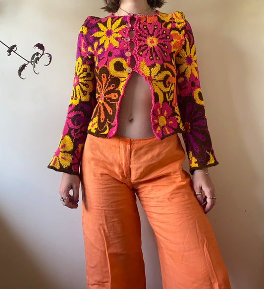 Flower power cardi