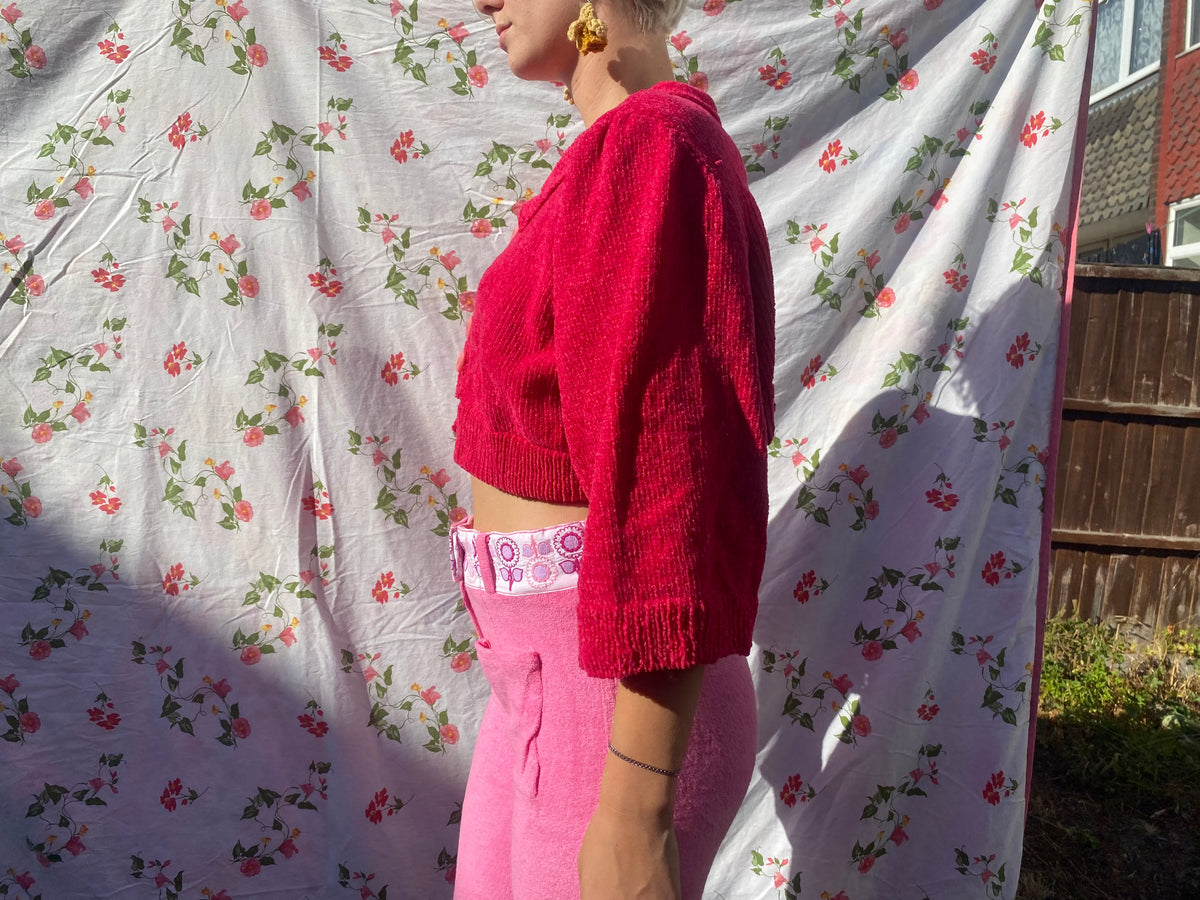 Knitted pink cardi