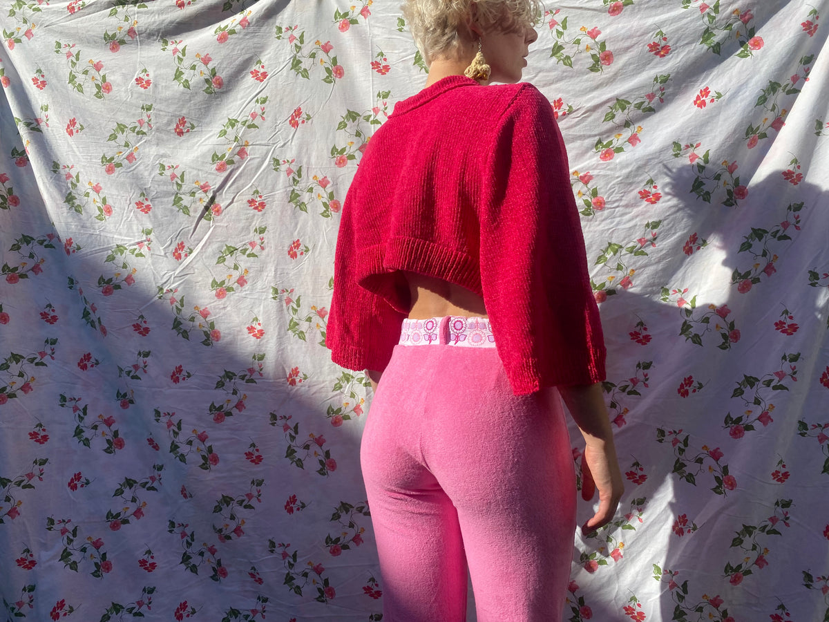 Knitted pink cardi