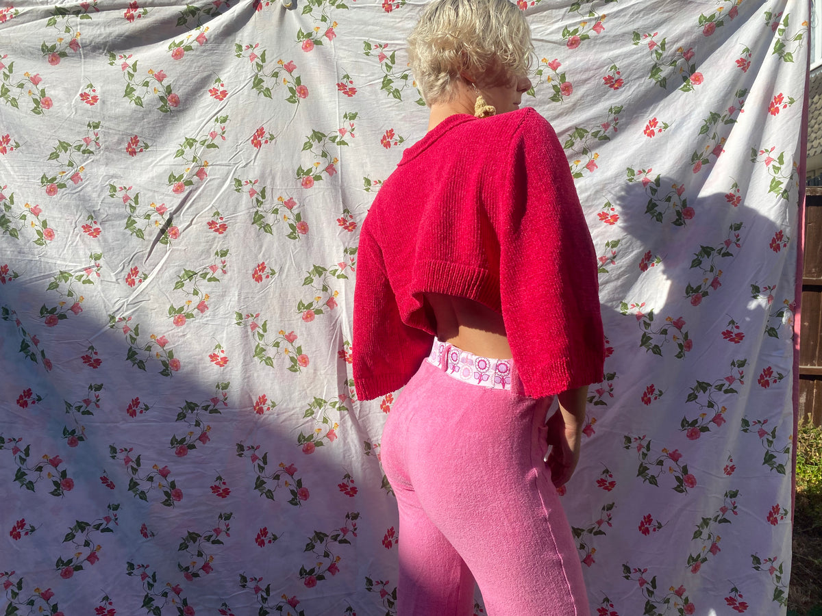 Knitted pink cardi