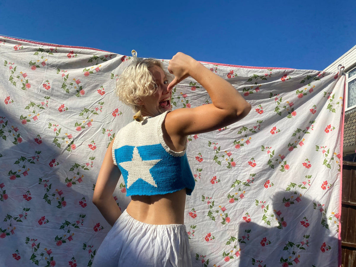 Cowgirl blue vest
