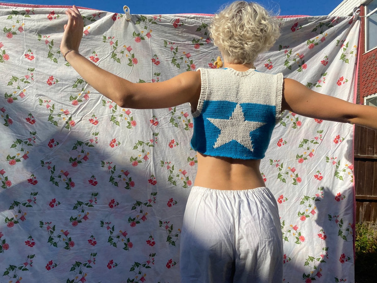 Cowgirl blue vest