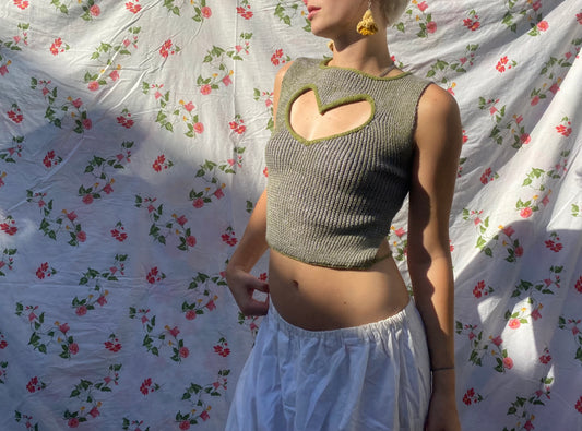 Heart ribbed top
