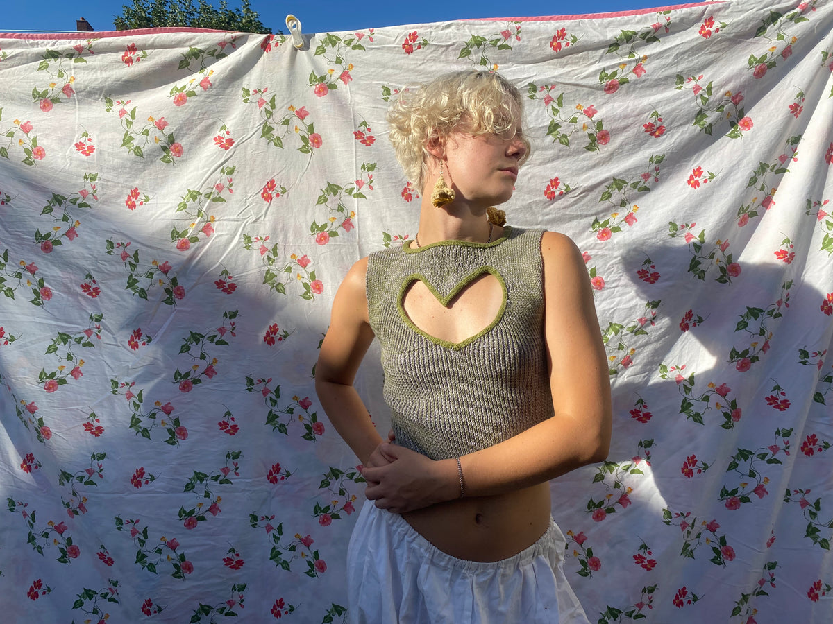 Heart ribbed top
