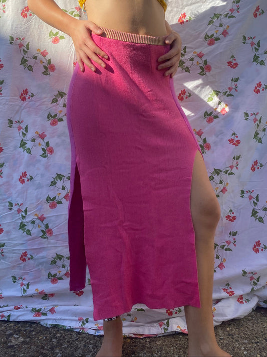 Pink slice skirt