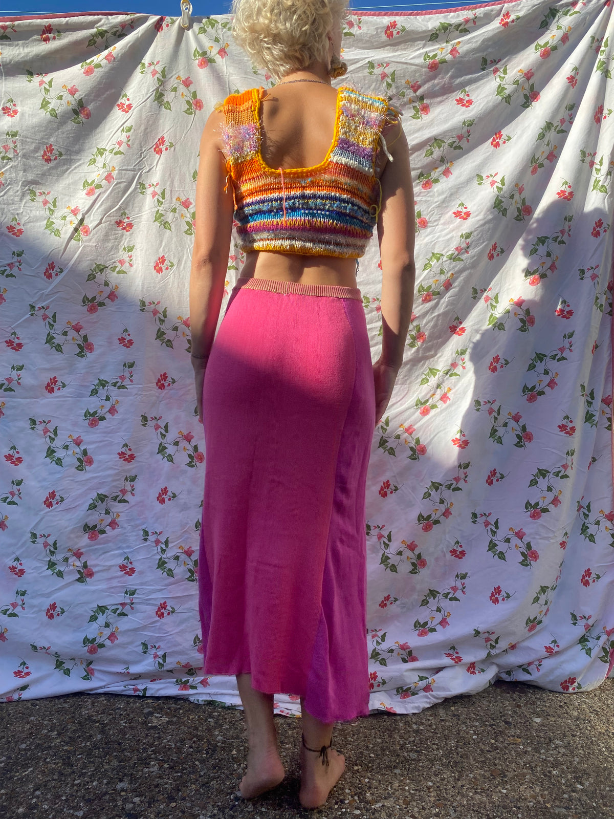 Pink slice skirt