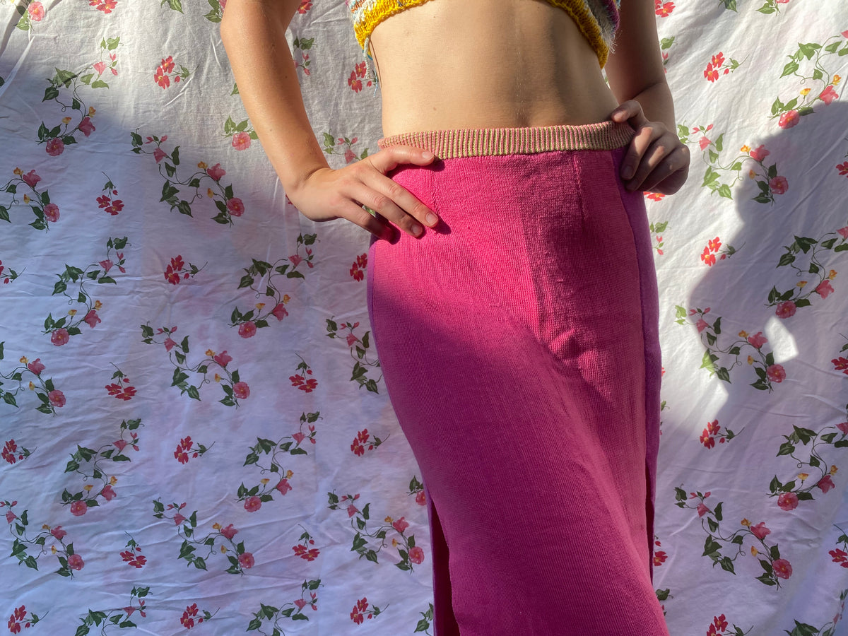 Pink slice skirt